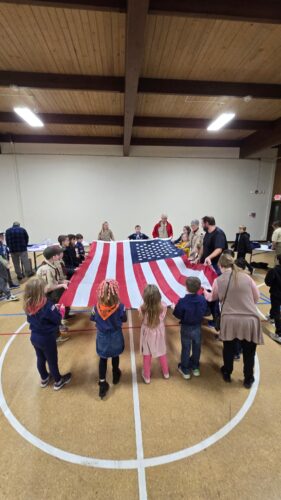 Scouts learn flag etiquette